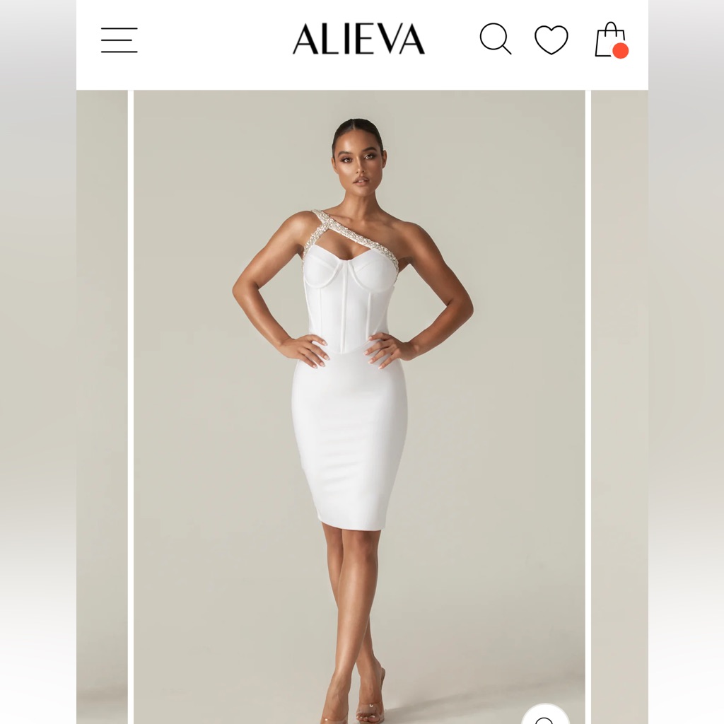 Alieva White Bandage Corset Dress